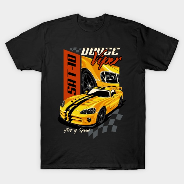 SRT-10 Viper Art of Speed T-Shirt by Harrisaputra